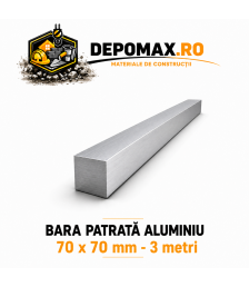 Bara patrata aluminiu 70 x 70 mm, 3 metri, EN AW-6082